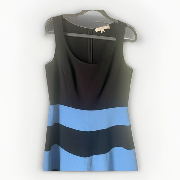 Ann Taylor LOFT Size 4 Color Block A Line Flare Dress Career Cocktail . - Picture 3 of 9